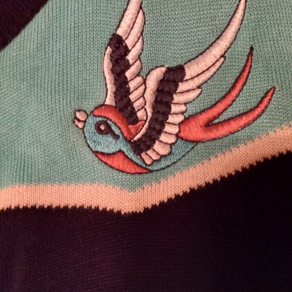 Too Fast Pin up Cardigan  embroidered - Picture 2 of 7